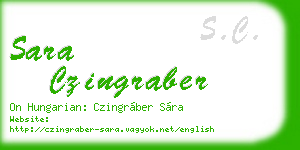 sara czingraber business card