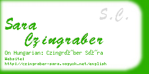 sara czingraber business card